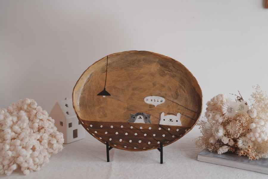 Fumiko Tsuchihashi 土橋文子 - Large Oval Plate FT12 #6