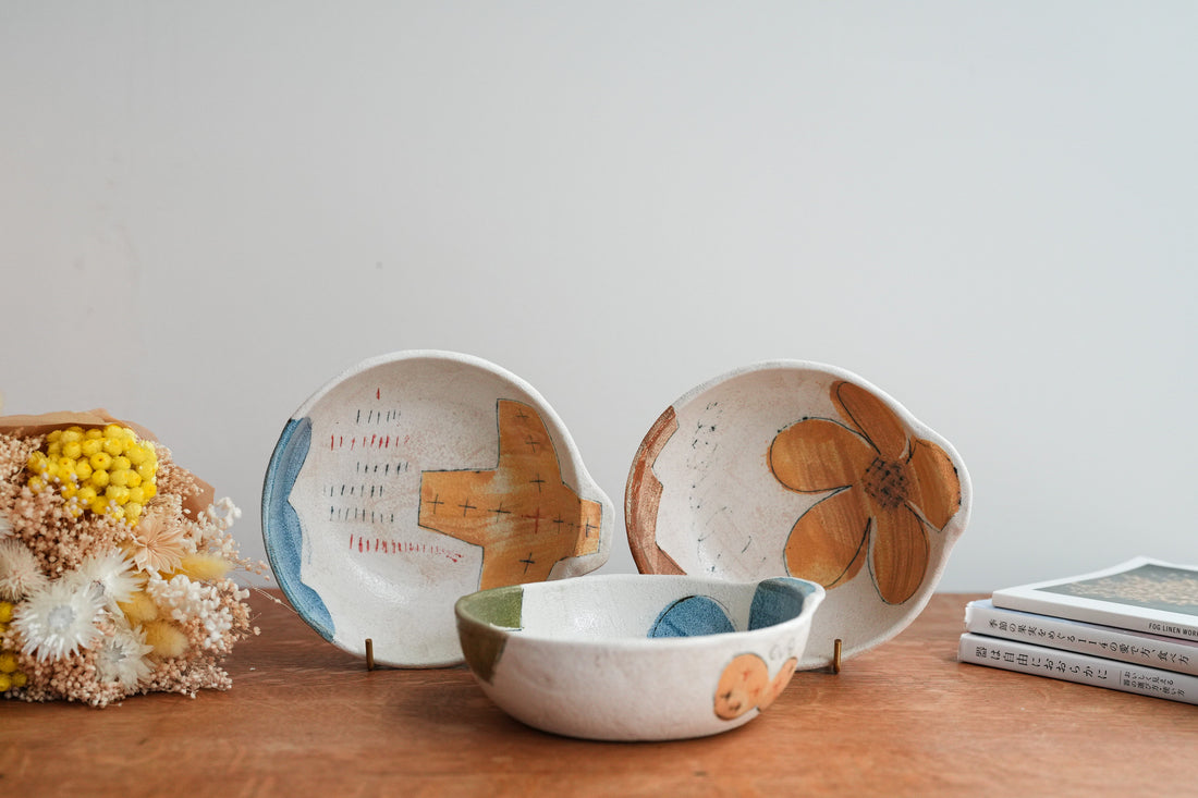Hapun Pottery 拝志睦子 Medium Deep Plate HP05