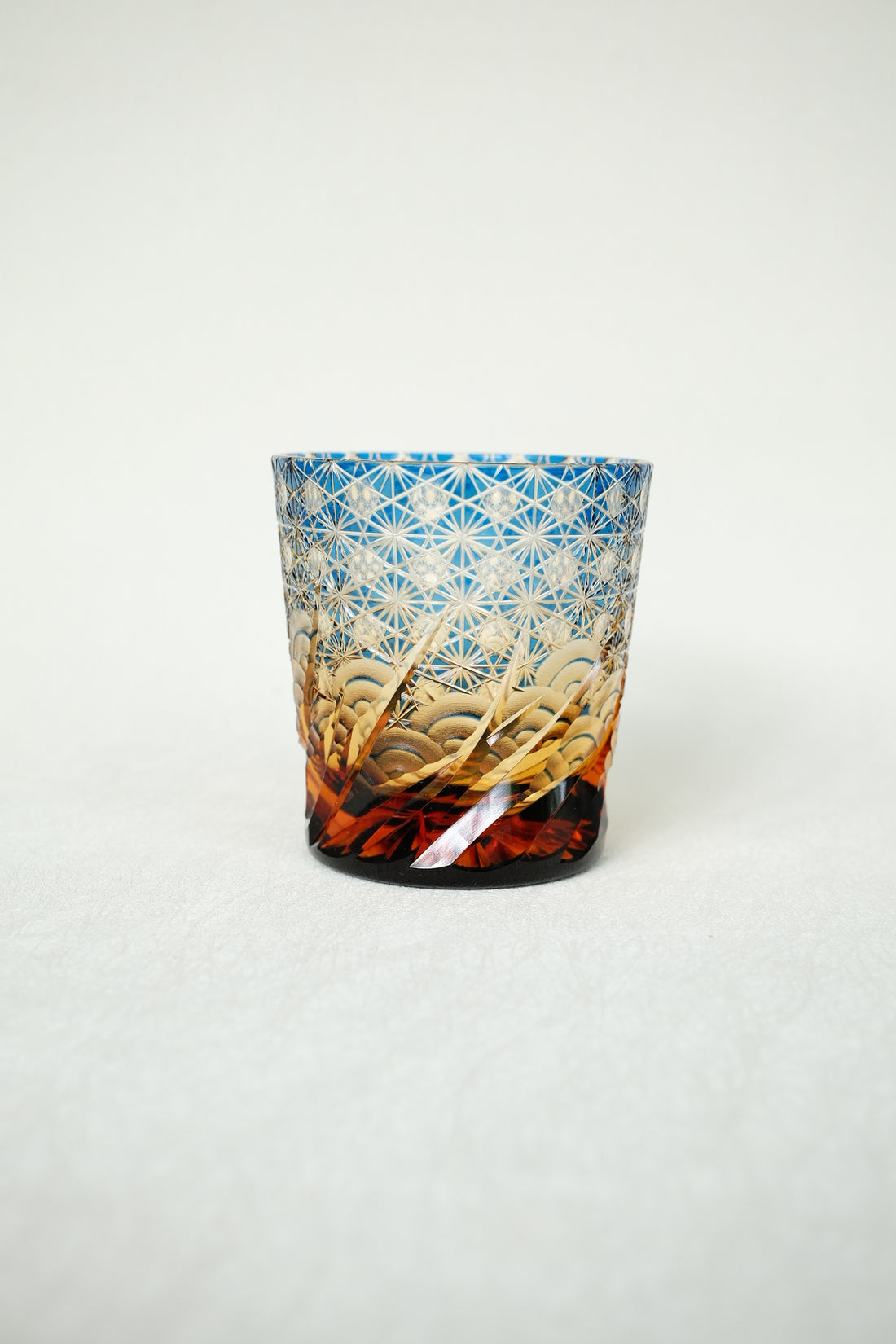 Harisho Yamada Glass - 漣-sazanami Whiskey Crystal Glass - Blue