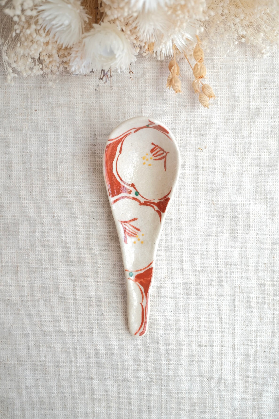 Seto Ware Flower Soup Spoon
