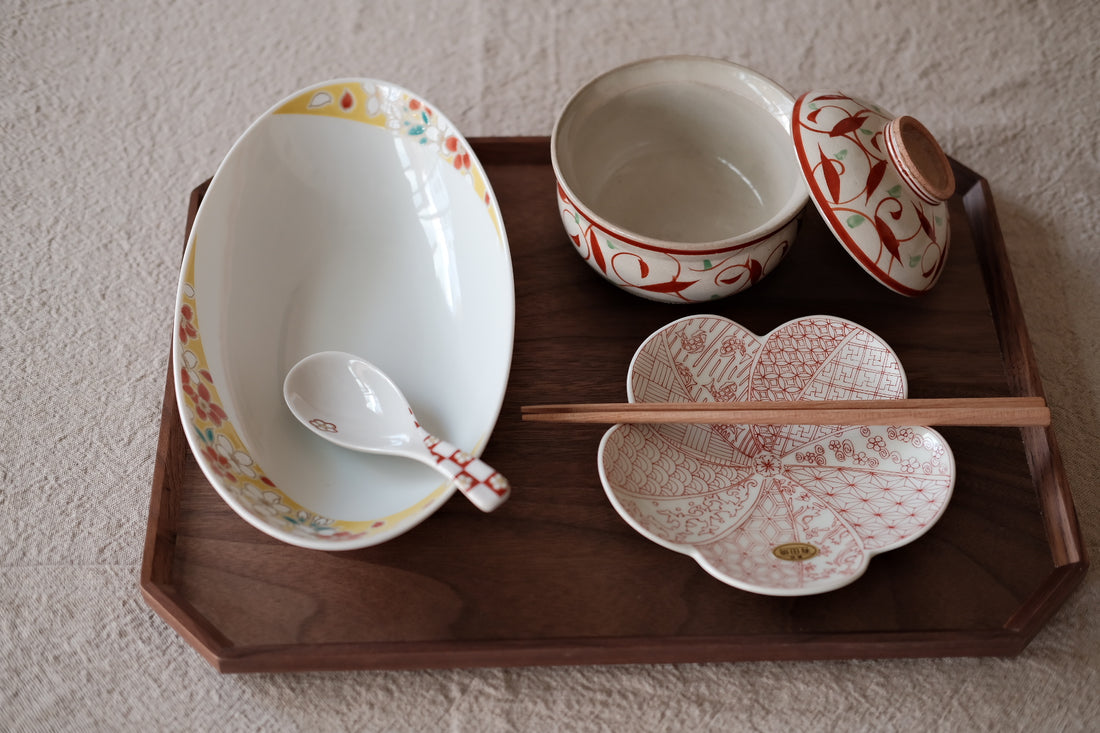 Wooden Octagonal Dinner Tray