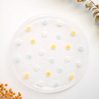 Fuji Glass Studio Flower Plate Yellow 14cm