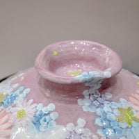 Setoware Flower Donabe Claypot - Size 8