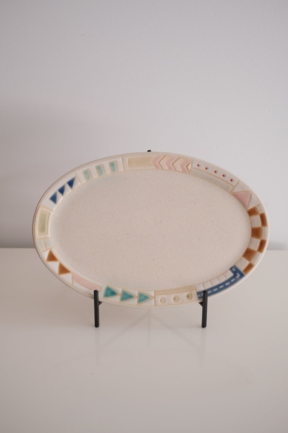 Makiko Furukawa 古川真紀子 Geometry Oval Plate - Medium