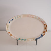 Makiko Furukawa 古川真紀子 Geometry Oval Plate - Medium