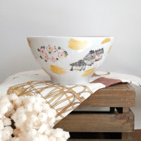 夕立窯 Fully Handmade Ramen Bowl - Sakura & House