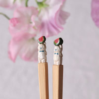 Ayataro Chopsticks - White Bear with Watermelon - aya05