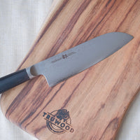Shizu Hamono - Shikisai Miyako Damascus Deba
