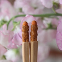 Ayataro Chopsticks - Brown Bear with Orange - aya05