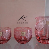 Kagami Crystal - Sake Barware, Edo Kiriko “Kagura”