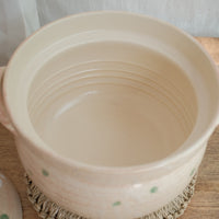 Donabe Banko Ware Double Lids Pink Bunny Clay Pot 2.2L