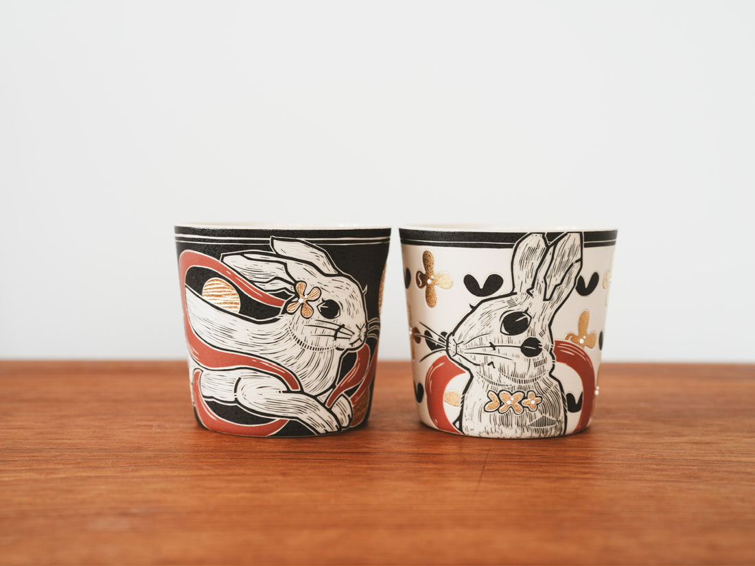 Shirogarasu Studio Mid-Autumn Festival Cup Black BY27