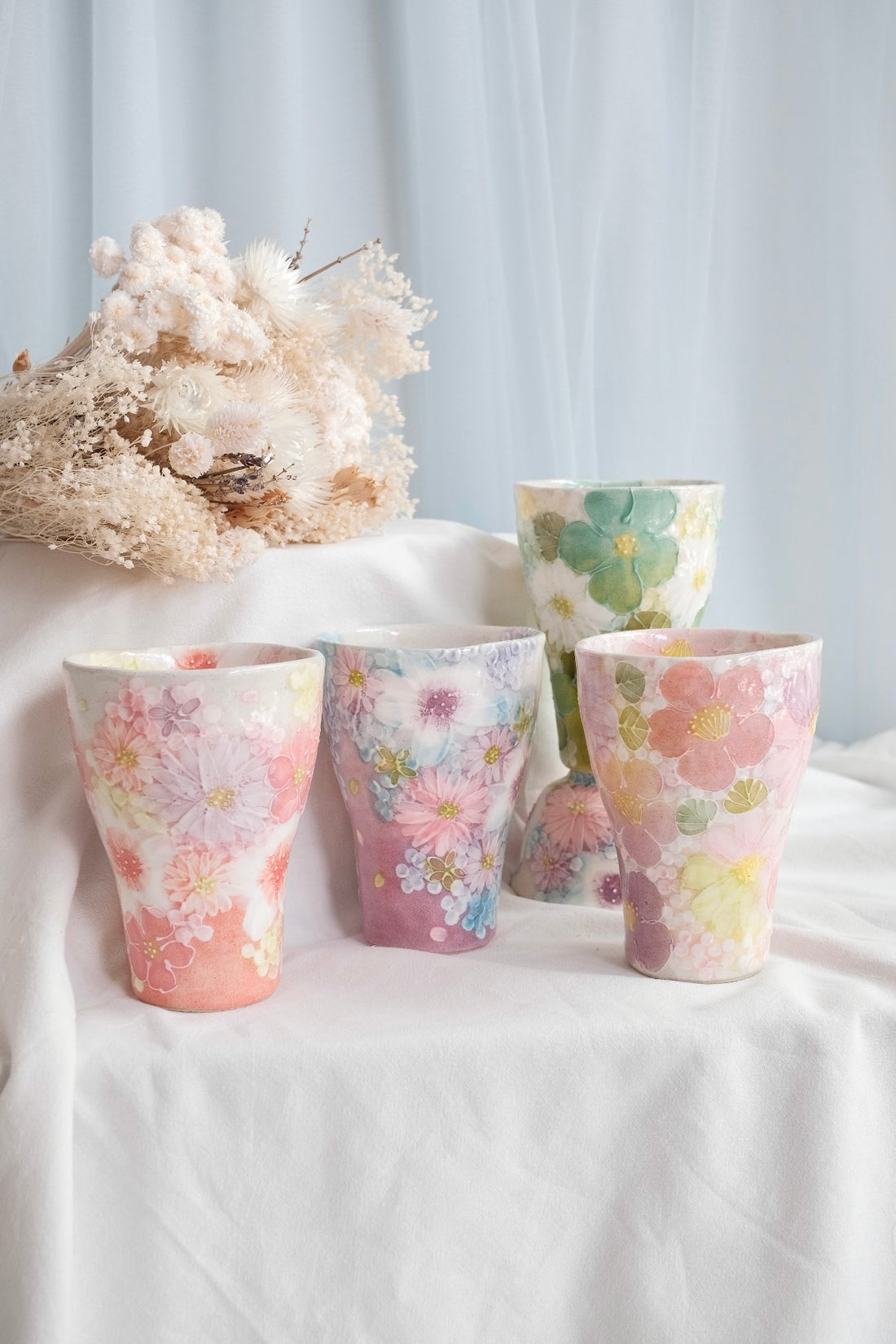 Seto Ware Flower Coke Cup
