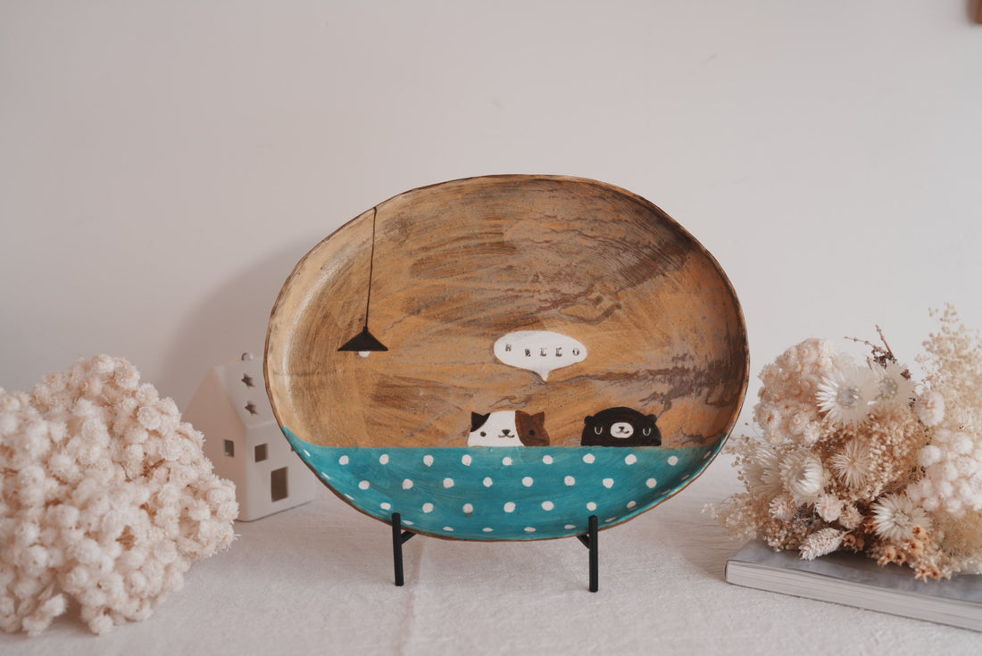 Fumiko Tsuchihashi 土橋文子 - Large Oval Plate FT12 #5