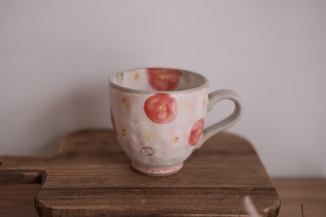 Seto-Yaki Hand-Painted Flower Collection Mug