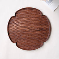Kazunori Takatsuka 高塚和則 Flower Plate Walnut Wood Extra Large KU09