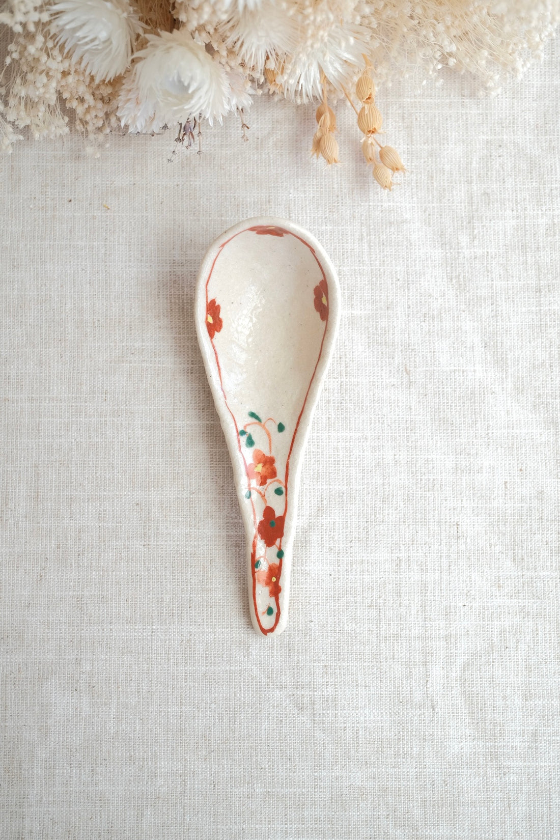 Seto Ware Flower Soup Spoon