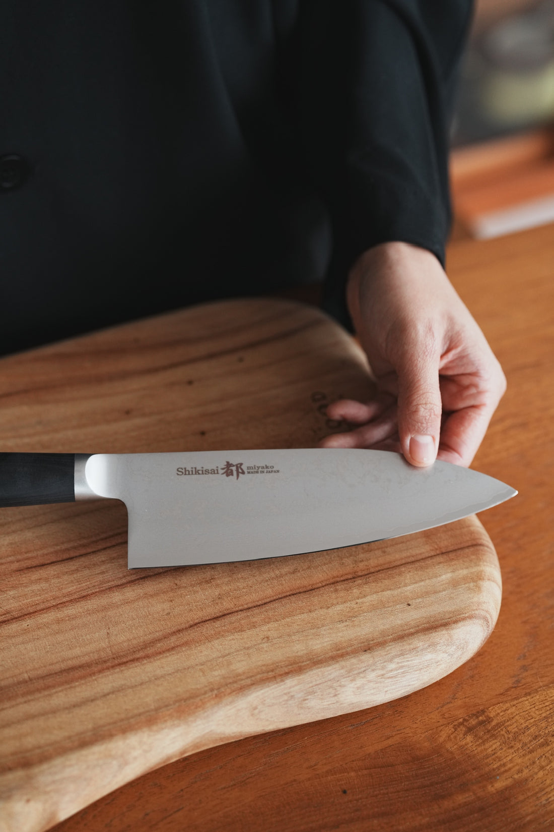 Shizu Hamono - Shikisai Miyako Damascus Santoku 165mm