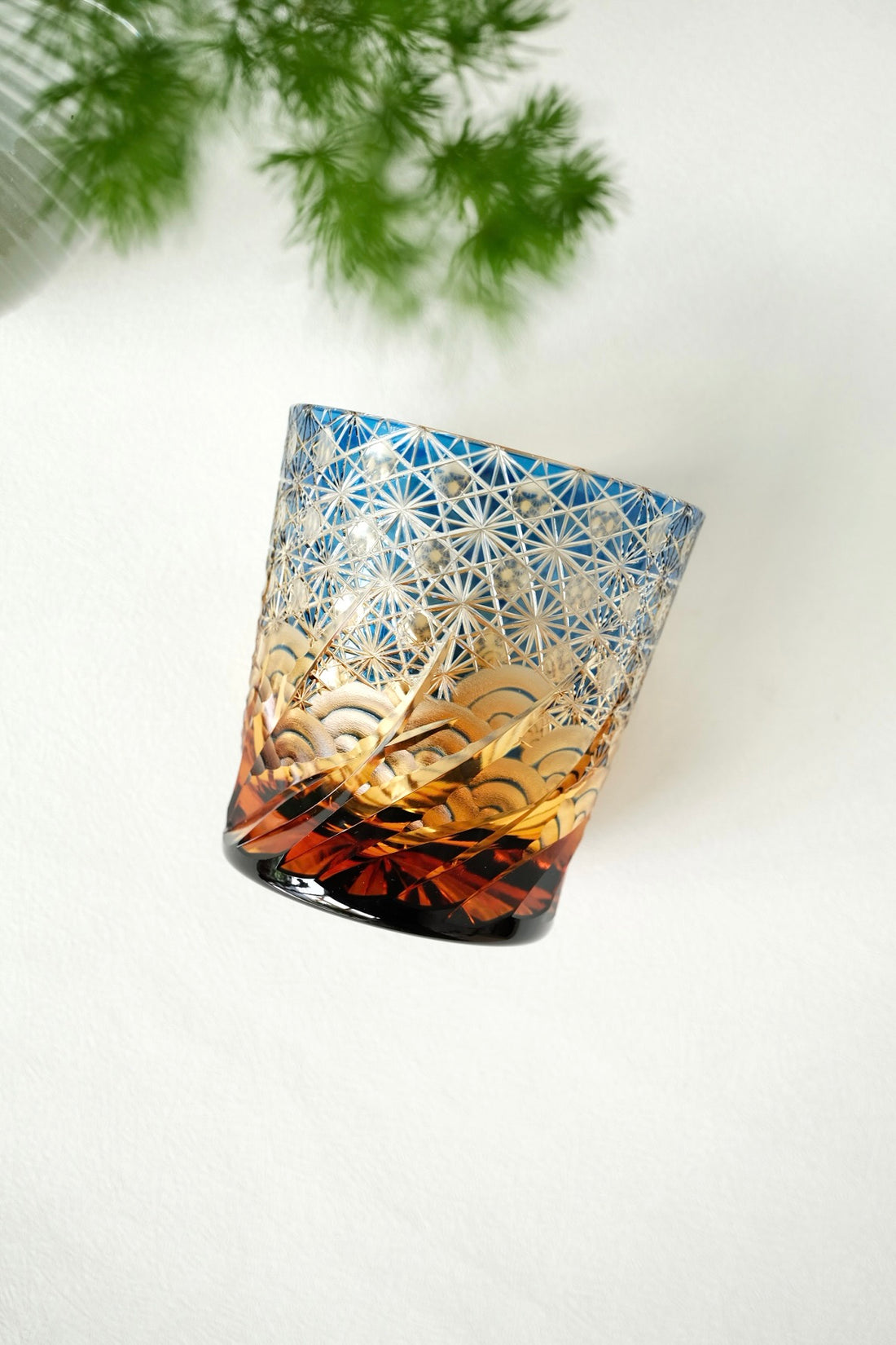 Harisho Yamada Glass - 漣-sazanami Whiskey Crystal Glass - Blue