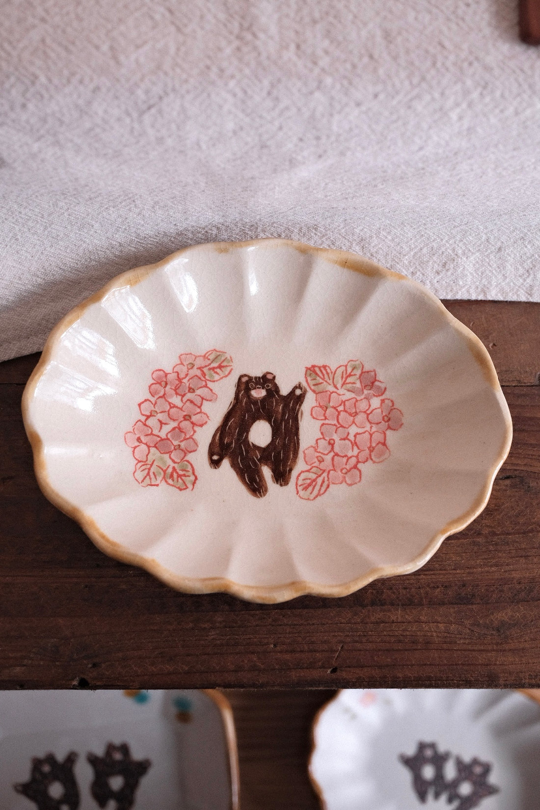 Kato Mikiko 加藤美纪子 Flower-shaped Plate - MK27