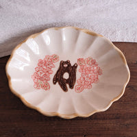 Kato Mikiko 加藤美纪子 Flower-shaped Plate - MK27