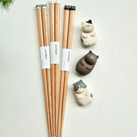 Japanese Coneco Natural Wood Chopstick and Chopstick Rest