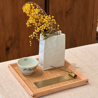 Non-Slip Surface Natural Wood Serving Tray