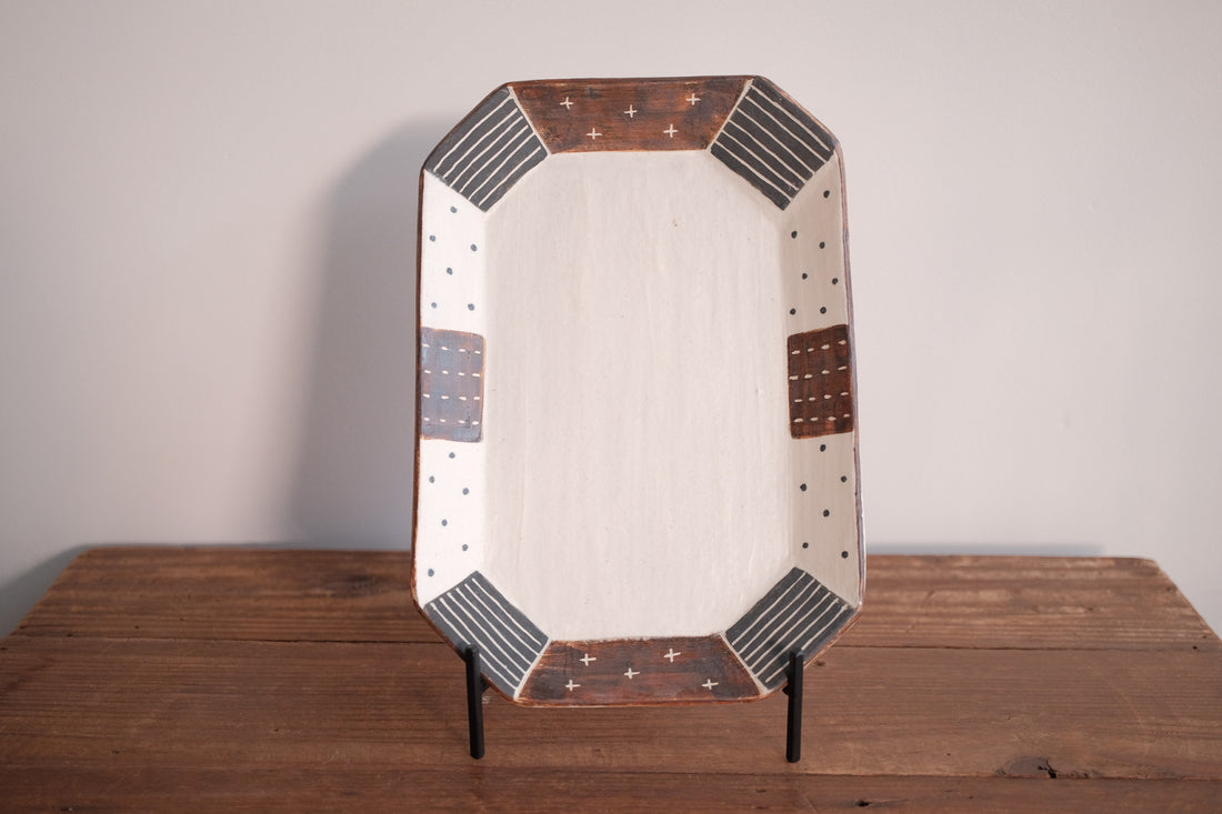 Emishi Kobo 池田匡優&美弥子 - Wide Octagon Plate Medium EK04