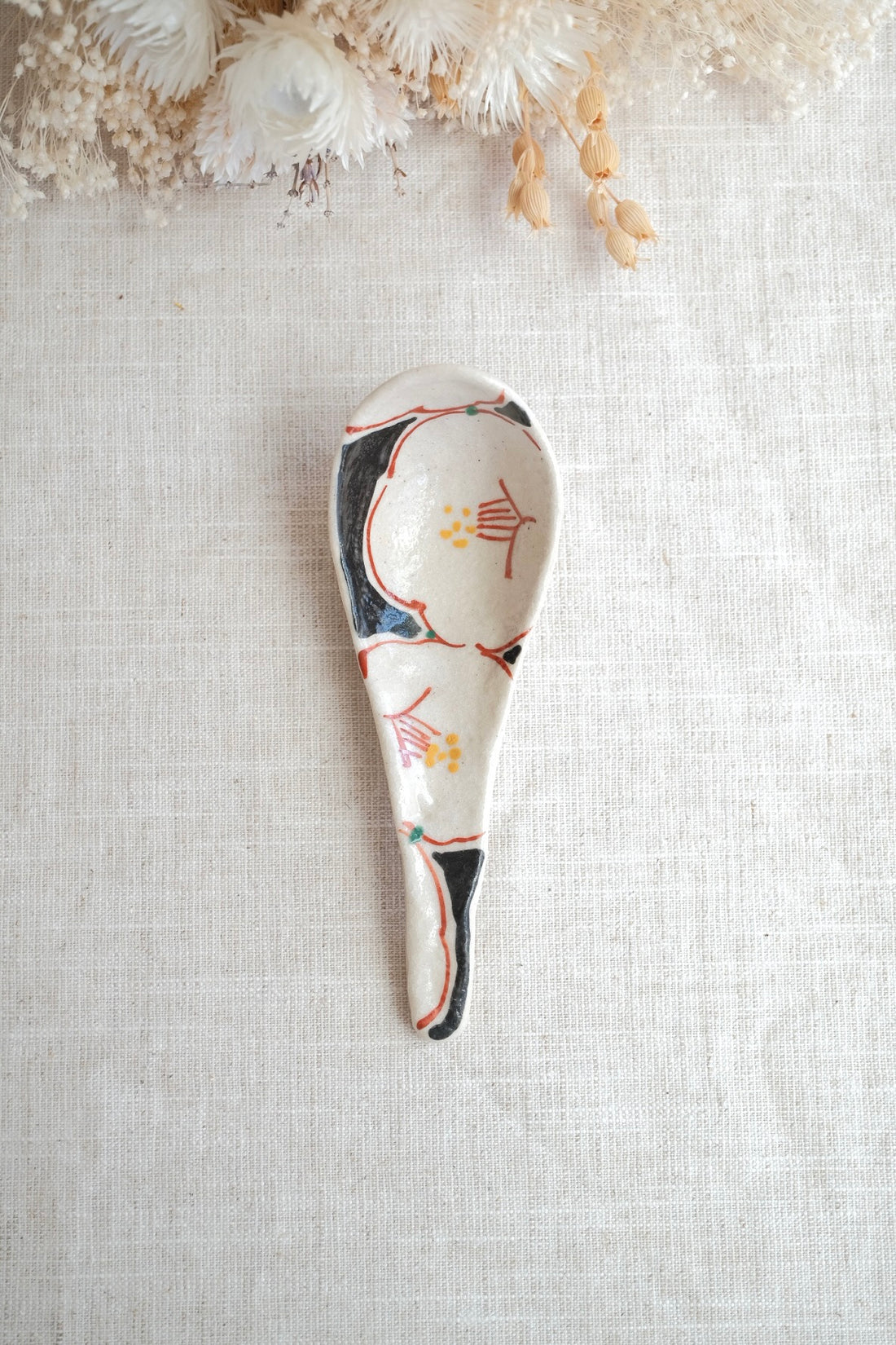 Seto Ware Flower Soup Spoon