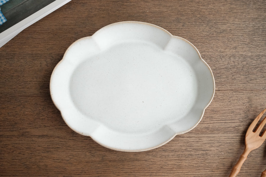 Norio Nakabayashi 中林範夫 Large Oval Plate - Light Blue NN06