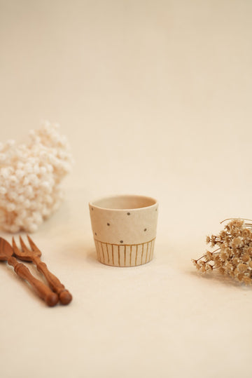 Chiho Yoshida 穗屋工房 Straight Cup -Line & Dots CY21