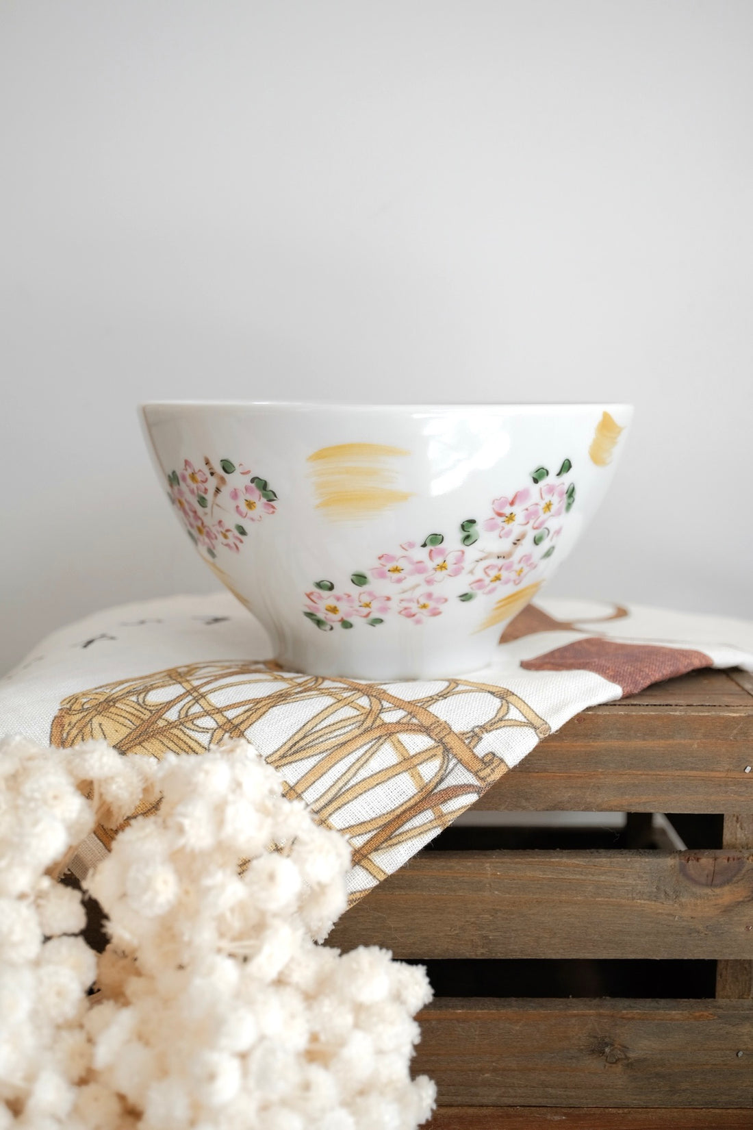 夕立窯 Fully Handmade Ramen Bowl - Sakura & House