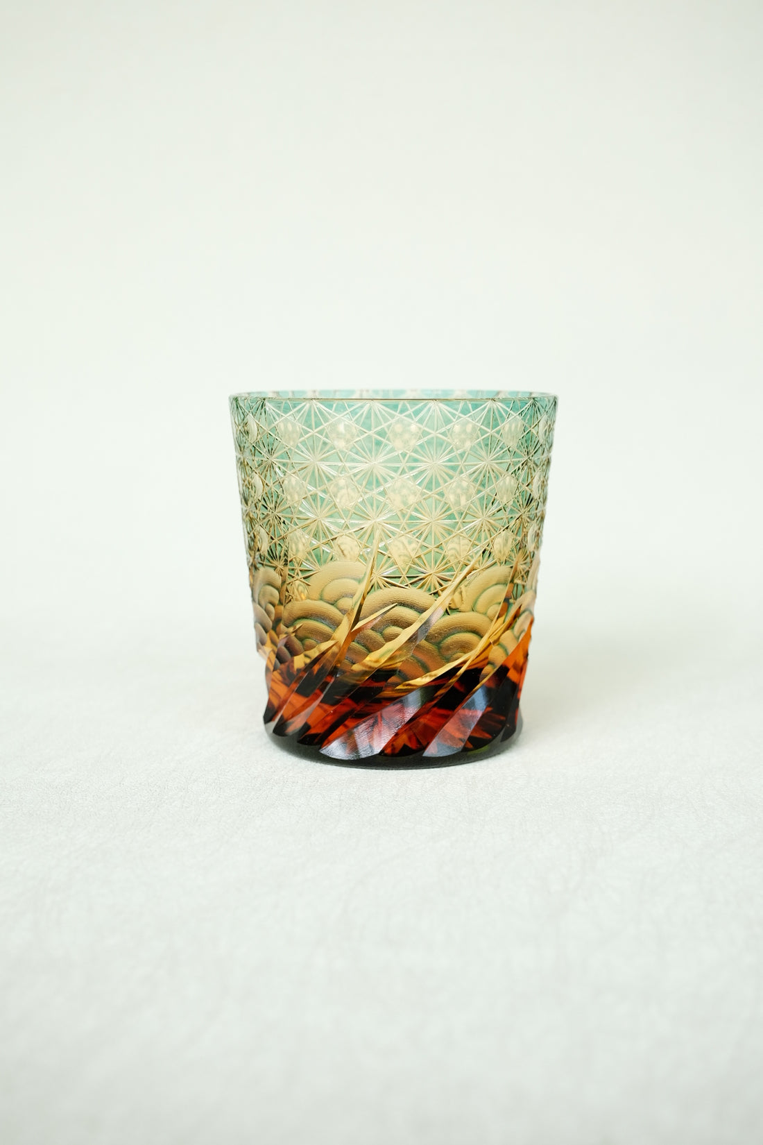 Harisho Yamada Glass - 漣-sazanami Whiskey Crystal Glass - Green