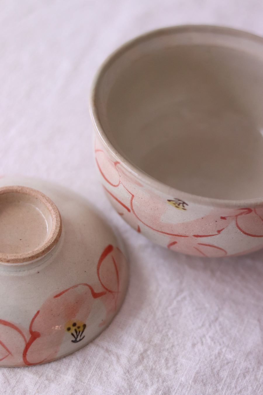 Seto Ware Ceramic Bowl with Lid