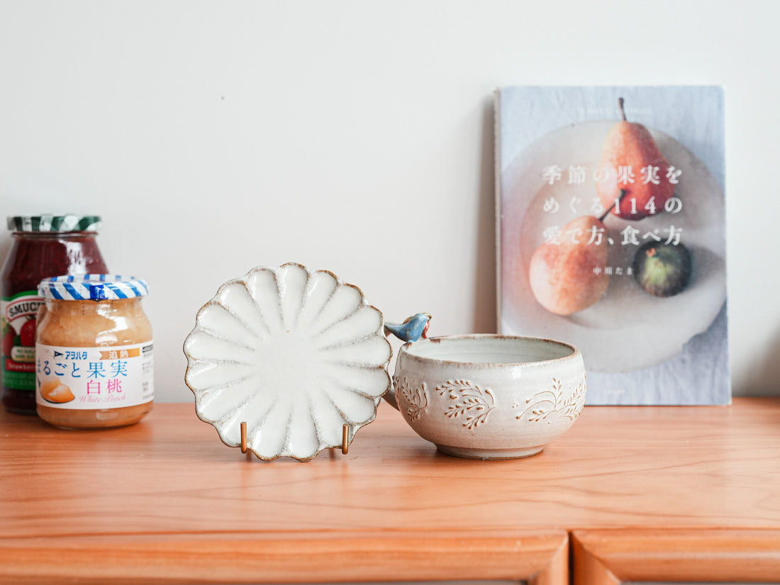 Satomi Motohashi 本橋里美 Bird and Flower Mug and Saucer SM18