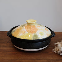Setoware Flower Donabe Claypot - Yellow