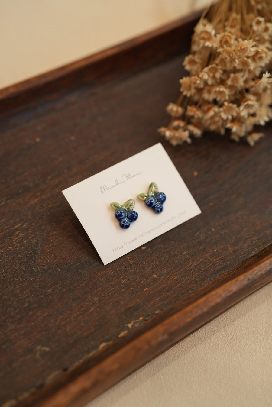 Michi Ito 伊藤三智- Earrings - Blueberry M30