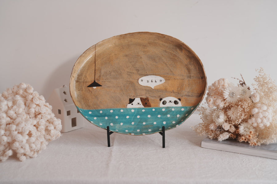 Fumiko Tsuchihashi 土橋文子 - Large Oval Plate FT12 #2