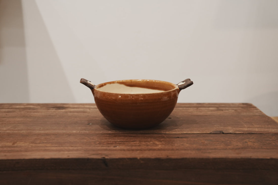 Fumiko Kondo 近藤布美子 - Brown Bear Bowl with Handle FK19