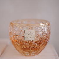 Kagami Crystal - Sake Glass, Edo Kiriko "Fuka (dazzling wind)"