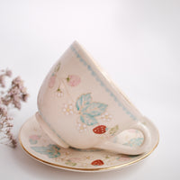 Taki Tomoda 友田多紀 Strawberry Cup and Saucer - TT03