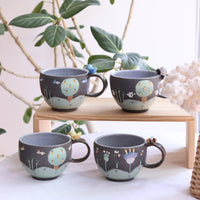 Akemi Nakamura 中村明美 Mug with Animal Deco Handle AN04