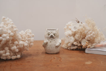 Shoko Matsuura 松浦唱子 Medium Cat Flower Vase SM02 #2