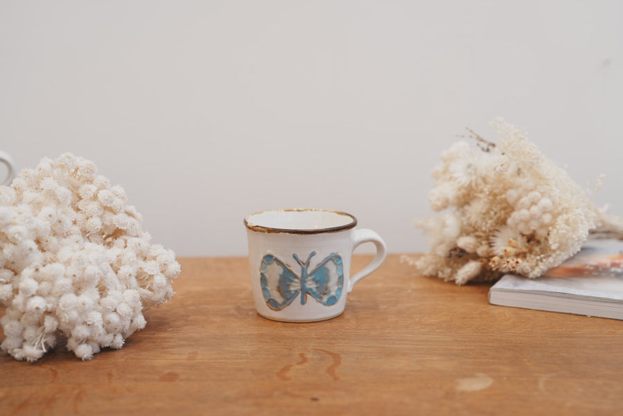 Tomoko Kubo コンガリ舍 White Butterfly Mug TK03