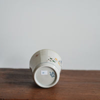 Kazuaki Shimura 志村和晃- Hand-Painted Floral Faceted Cup KAS06