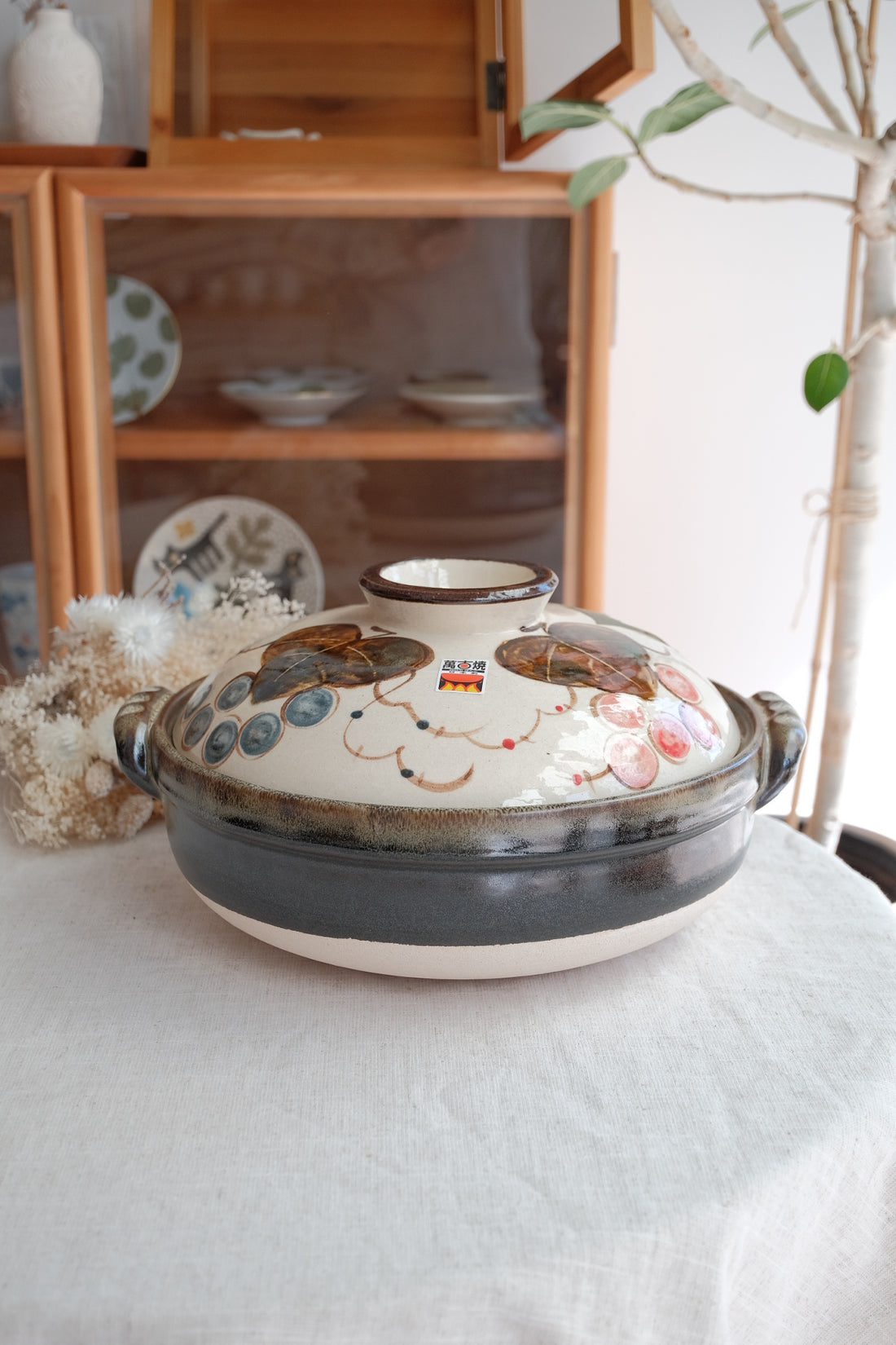 Donabe Banko Ware No.9 Grapes Clay Pot
