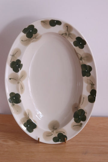 Hasami ware Arita ware Green Flower Large Plate