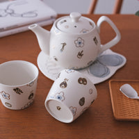 Tobe-ware Golden Ume Tea Cup & Teapot Collection