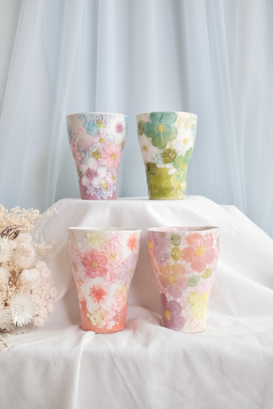 Seto Ware Flower Coke Cup