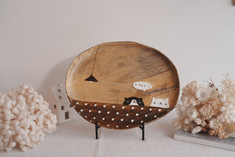 Fumiko Tsuchihashi 土橋文子 - Large Oval Plate FT12 #4